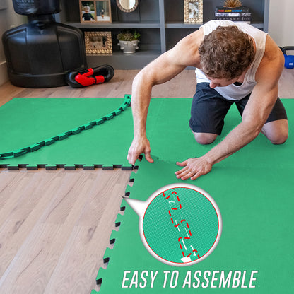 EVA INTERLOCKING FLOOR MATS SOFT FOAM GYM FLOORING MAT YOGA TILES 25 MM 60X60Cm - Top Beat Cart