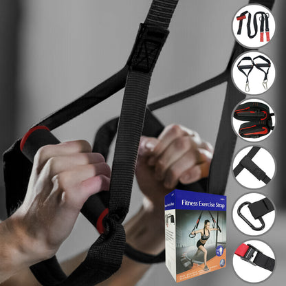 Fitness Exercise Suspension Strap Home Gym Sports Total Body Workout Training - Top Beat Cart