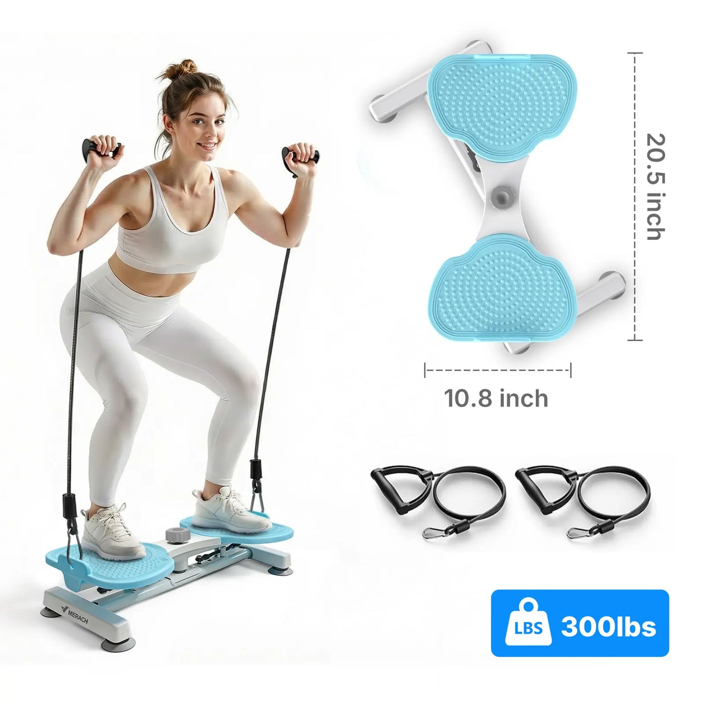 【Live Link Only】Merach Waist Twist Machine Slim Toned Abs Waist Twister Double Non-Slip No Noise Use Exercise Equipment Abdominal Roller Workout for Women Summervibes