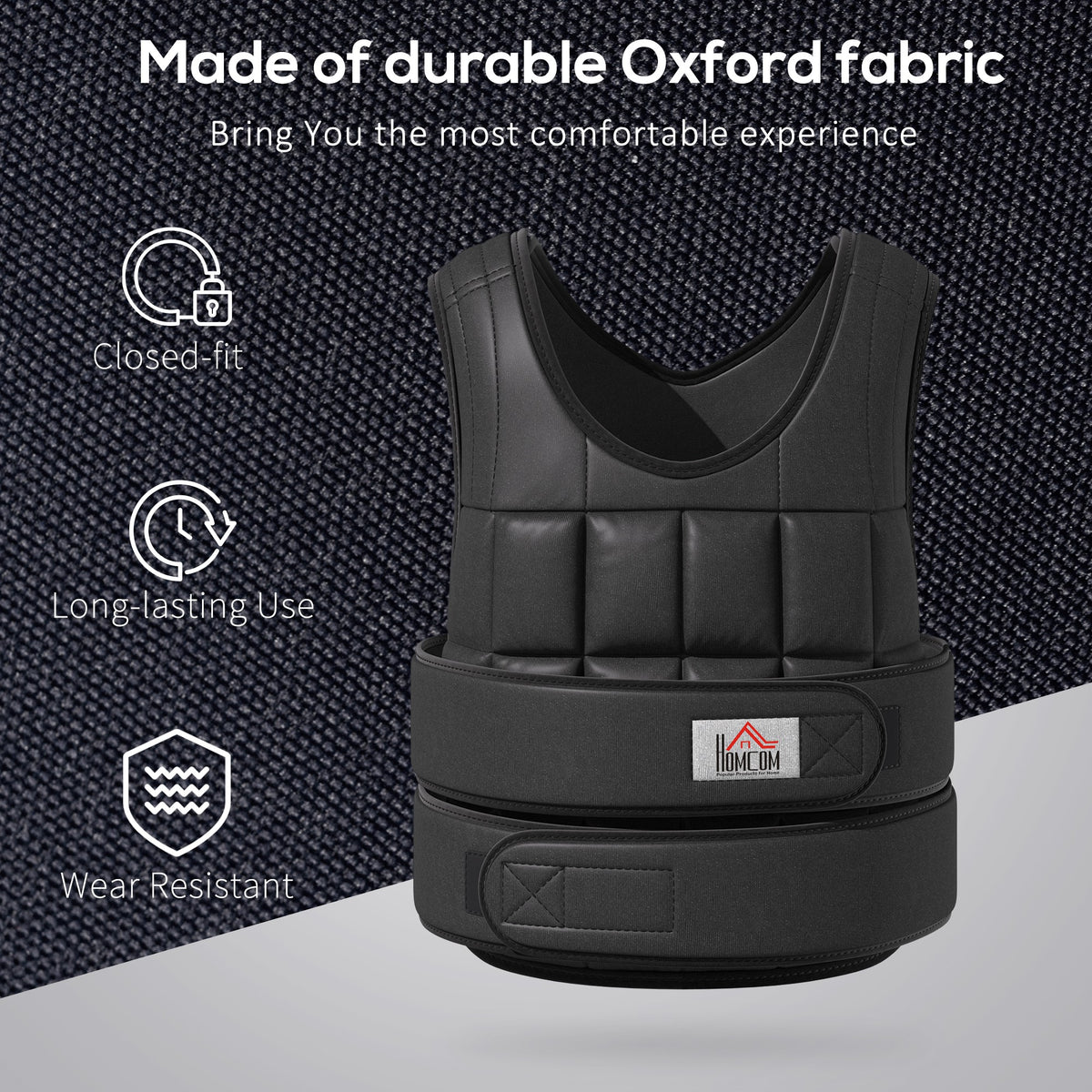 Weight Vest Adjustable Exerice Workout W/ 36 Weights Padding Fitness Black - Top Beat Cart