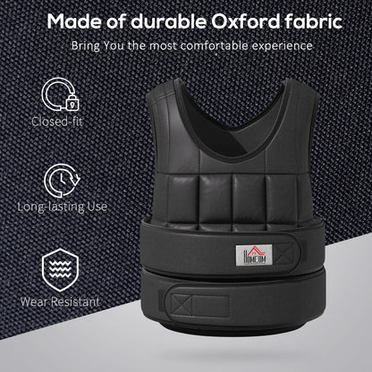 Weight Vest Adjustable Exerice Workout W/ 36 Weights Padding Fitness Black - Top Beat Cart