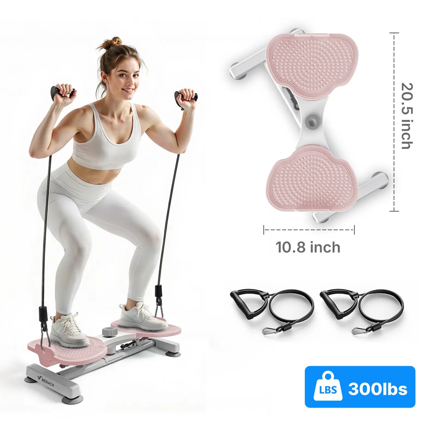 【Live Link Only】Merach Waist Twist Machine Slim Toned Abs Waist Twister Double Non-Slip No Noise Use Exercise Equipment Abdominal Roller Workout for Women Summervibes