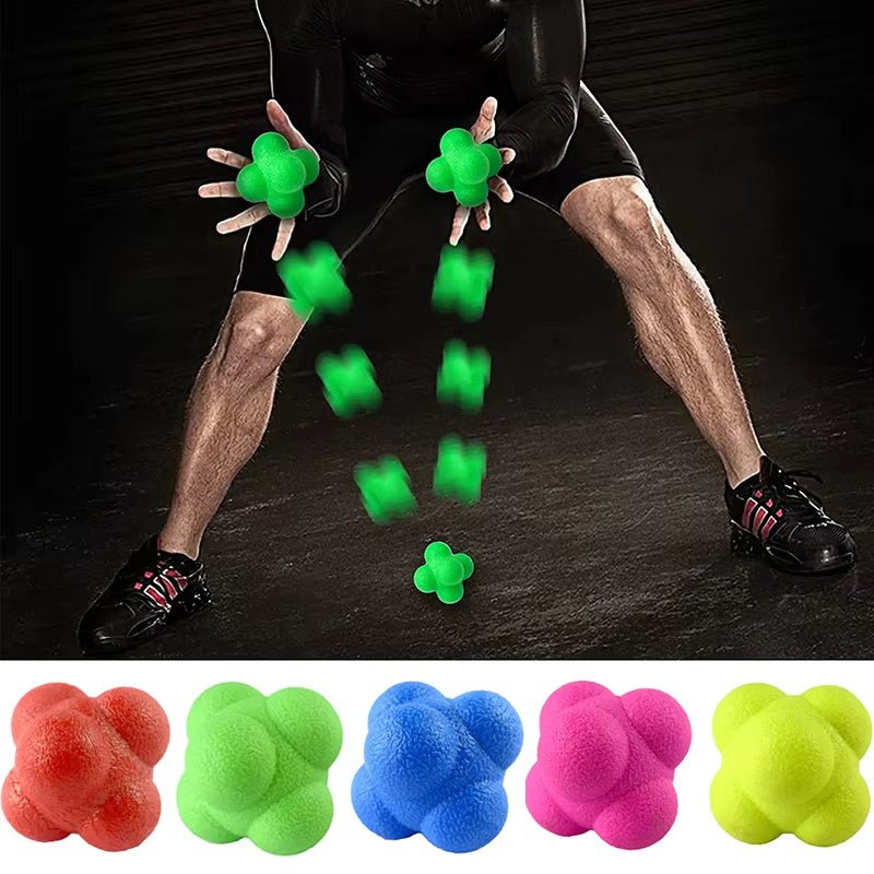 Hexagon Reaction Ball Agility Training Ball for Basketball Football Adult Coordination Reflex Sports Fitness Training Ball - Top Beat Cart