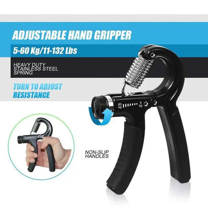 Hand Grip Strengthener Kit 5 Pack Forearm Grip Adjustable Resistance Hand Gripper, Gripper ,Overhand Grip, Forearm Veins,Finger Exerciser, Finger Stretcher,Grip Ring Stress Relief Grip Ball for Athletes, Boyfriend Gift Summervibes