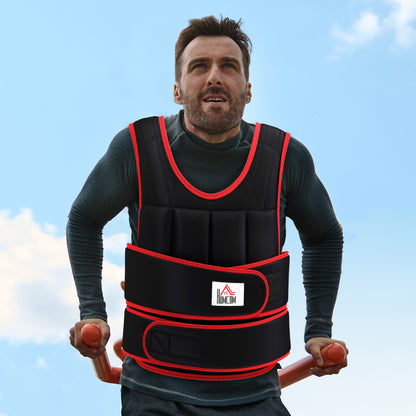 Weight Vest Adjustable Exerice Workout W/ 36 Weights Padding Fitness Black - Top Beat Cart