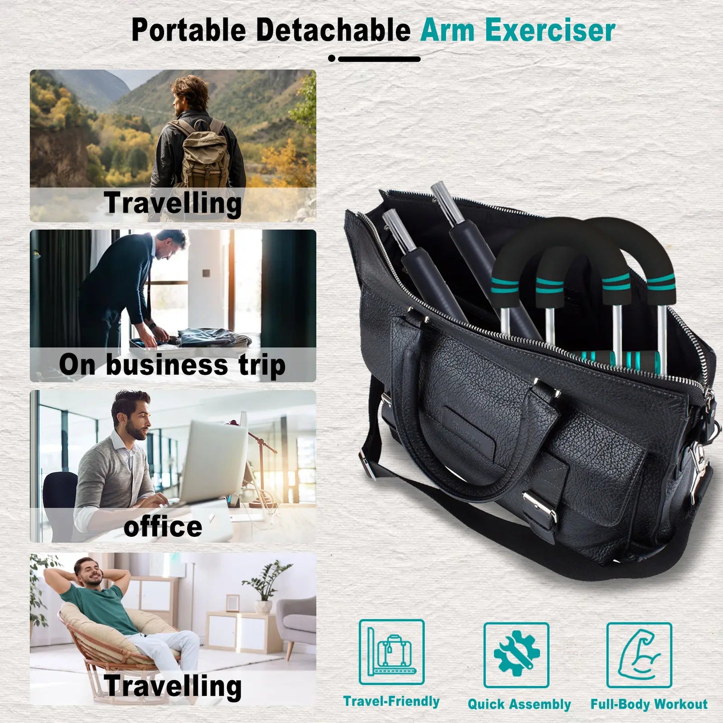 HOTWAVE Arm Trainer, Adjustable Chest Workout Equipment, Arm Trainer for Men, Chest Trainer for Men, Shoulder Muscle Training, Portable Spring Resistance Home Fitness Equipment Summervibes