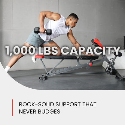 Finer Form Multi-Functional Adjustable FID Weight Bench and Roman Chair - Top Beat Cart