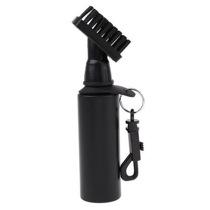 Protable Golf Club Groove Brush Plastic Cleaning Brush Golf Cleaner with Water Bottle Self-Contained Water Brush - Black Ball