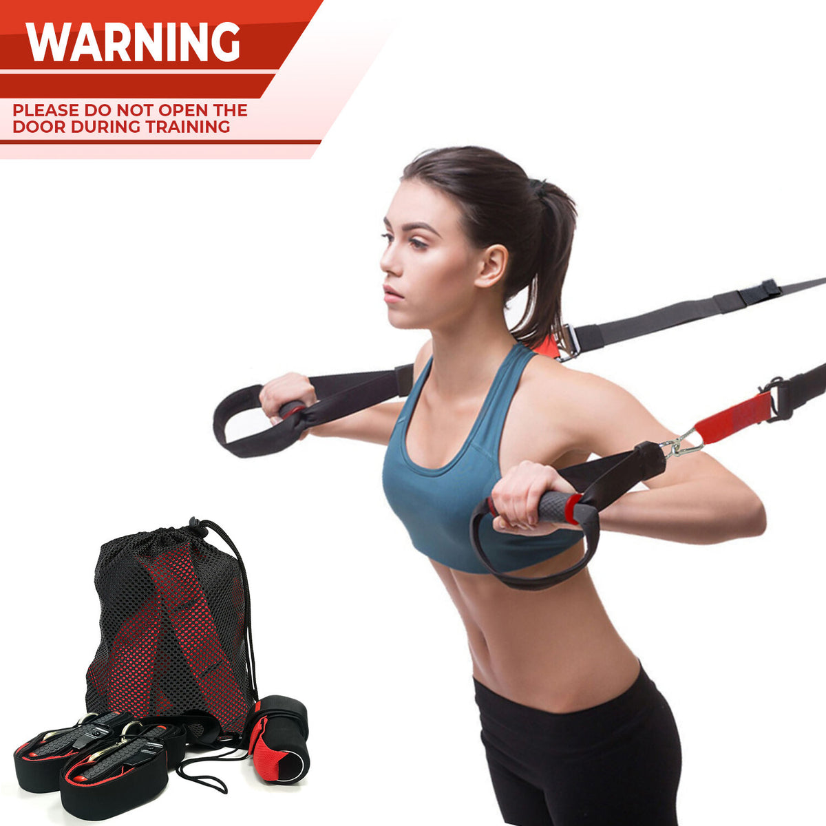 Fitness Exercise Suspension Strap Home Gym Sports Total Body Workout Training - Top Beat Cart