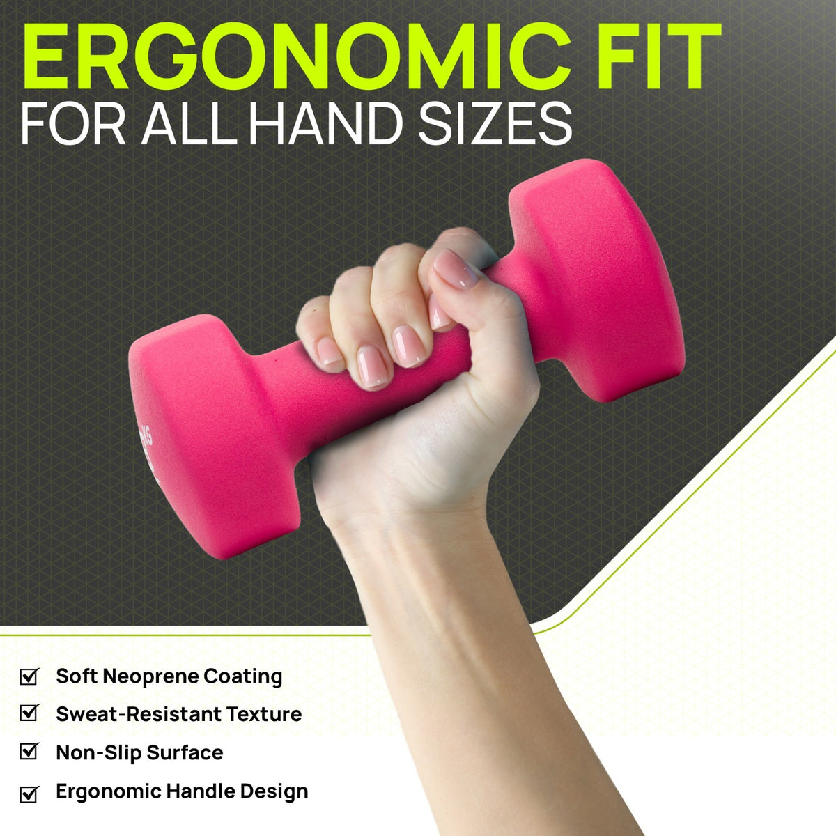 Neoprene Dumbbells Hand Weights Pair Exercise Iron Set Home Gym Fitness Aerobic - Top Beat Cart
