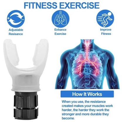 Lung Face Mouthpiece Respirator Breathing Exercise Device Respiratory Muscle Trainer Breathing Trainer Easy to Clean - Top Beat Cart