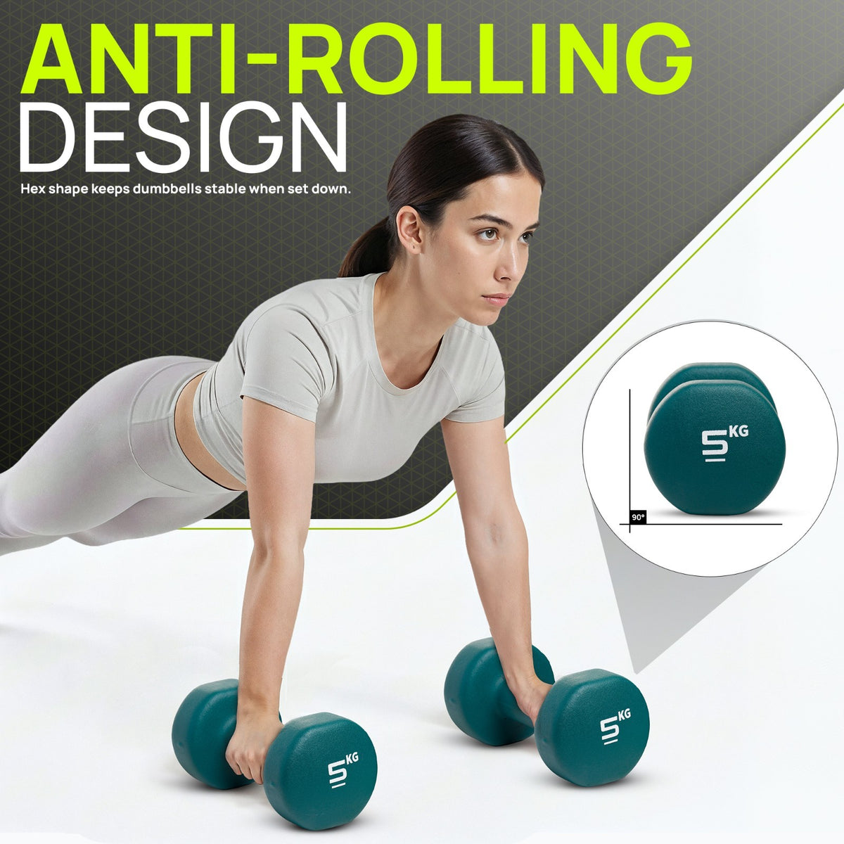 Neoprene Dumbbells Hand Weights Pair Exercise Iron Set Home Gym Fitness Aerobic - Top Beat Cart