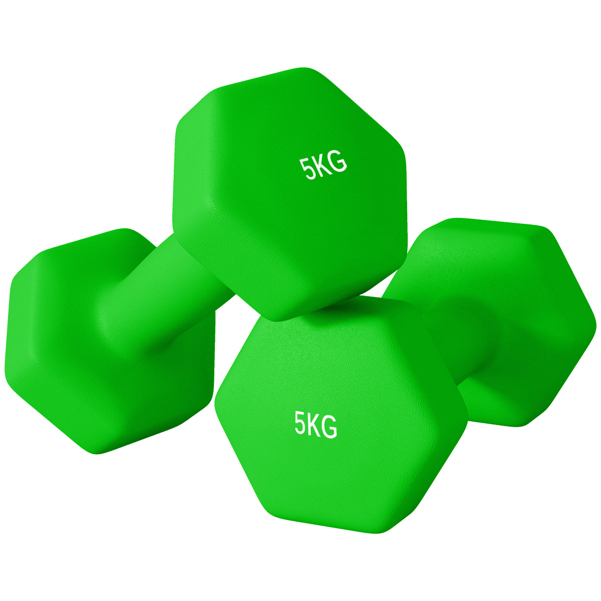 Set of 6 Dumbbells, Hexagonal Weights Pair, 2 X 3Kg, 2 X 4Kg, 2 X 5Kg - Top Beat Cart