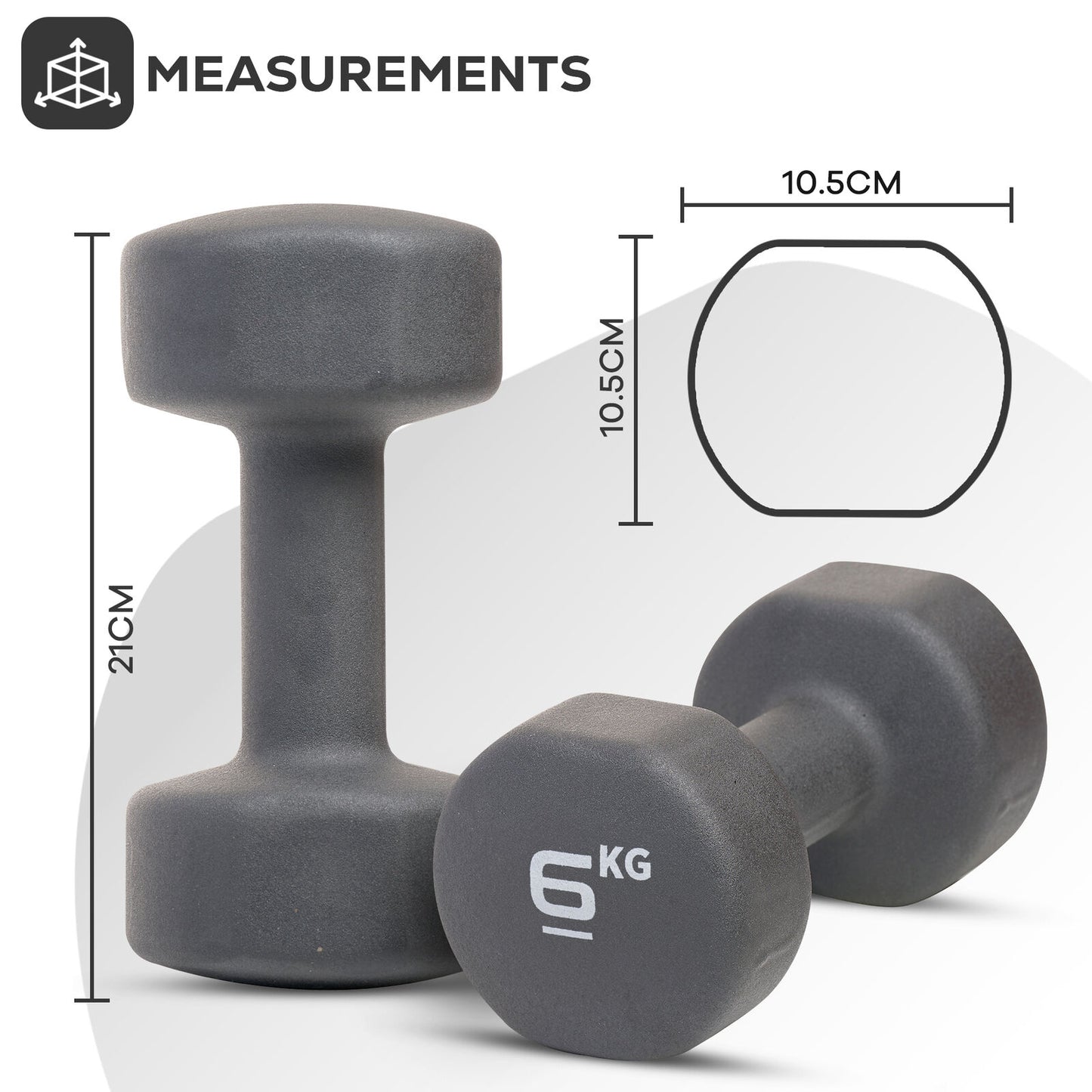 Neoprene Dumbbells Hand Weights Pair Exercise Iron Set Home Gym Fitness Aerobic
