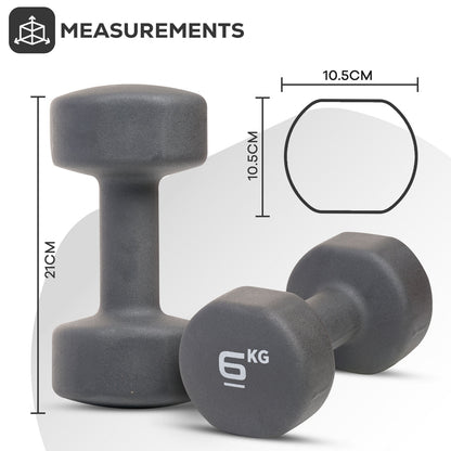 Neoprene Dumbbells Hand Weights Pair Exercise Iron Set Home Gym Fitness Aerobic