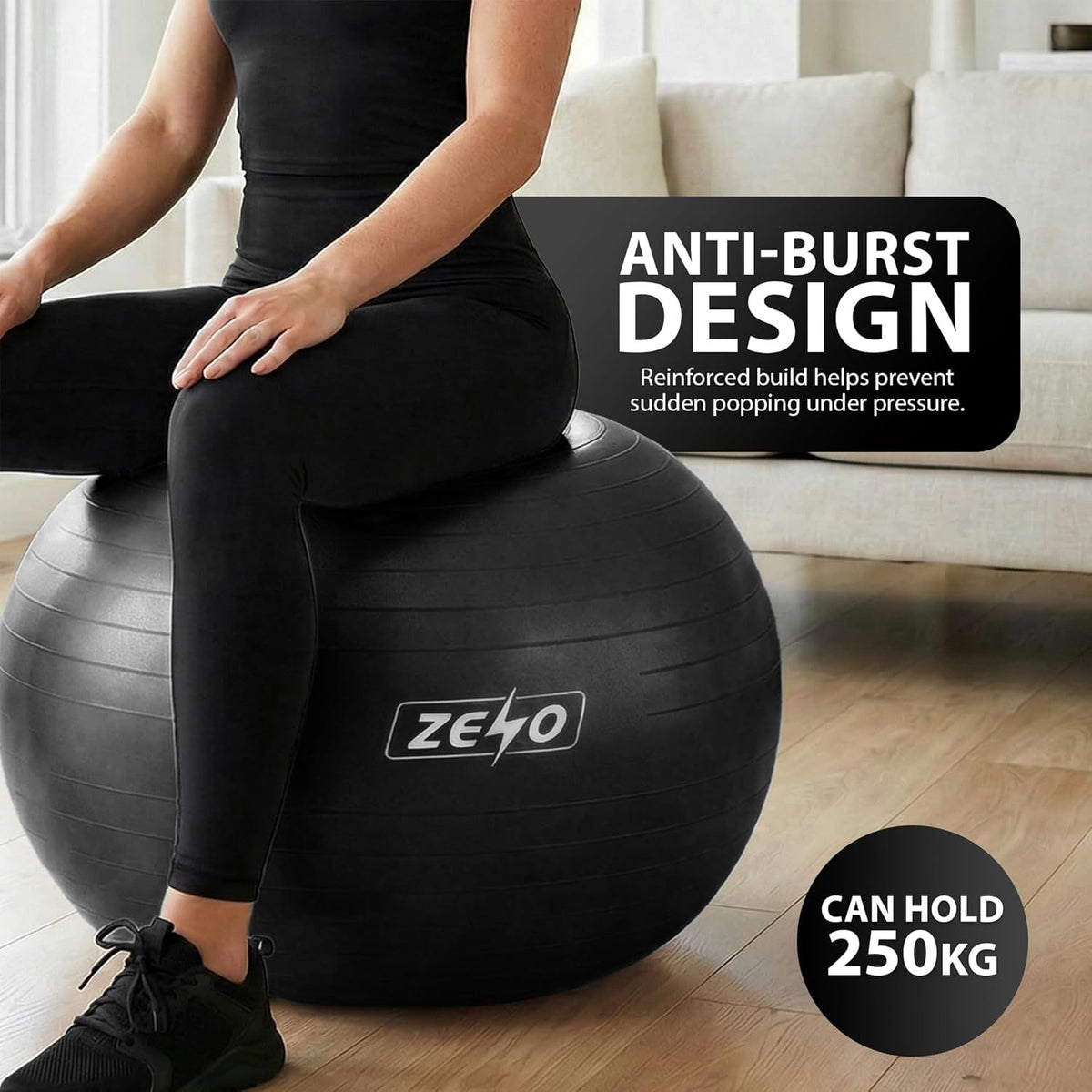 EXERCISE GYM BALL SWISS PILATES YOGA CORE TRAINING PREGNANCY BIRTHING ANTI-BURST - Top Beat Cart