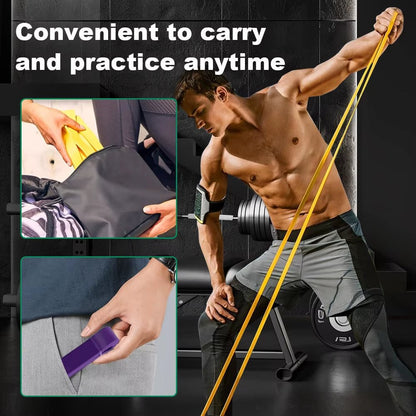 5~120Lbs Fitness Resistance Band Boxing Agility Training Workout Gym Equipment Yoga Pilates Accessories Rubber Band Home Gym - Top Beat Cart