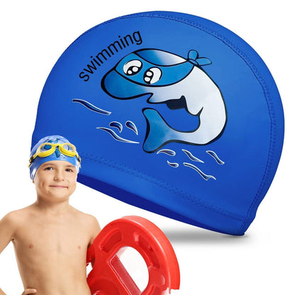 Kids Swimming Cap | Girls Boys Unisex Swim Pool Hat Waterproof Silicone Durable