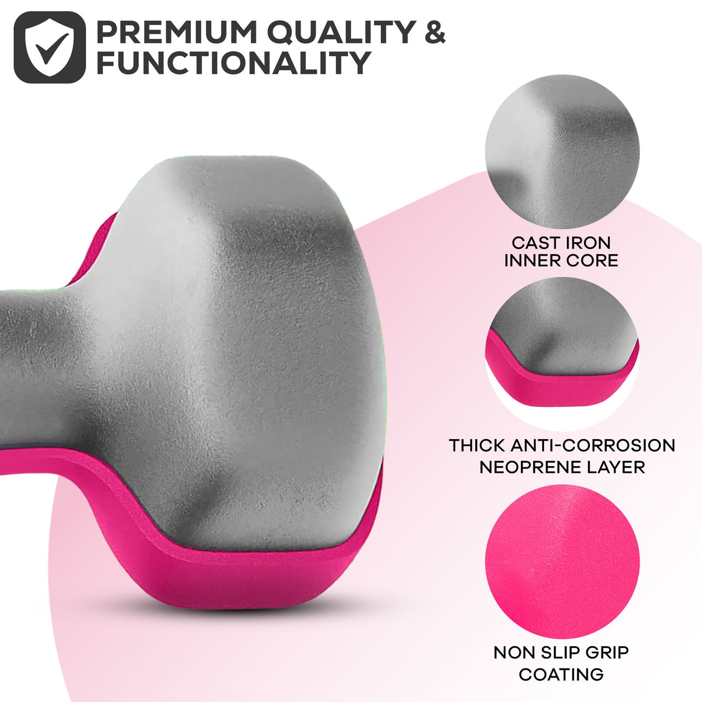 Neoprene Dumbbells Hand Weights Pair Exercise Iron Set Home Gym Fitness Aerobic