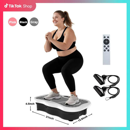 Hophorse Vibration Plate Exercise Machine 180 Speed Oscillating Platform 330 Lbs Capacity Full-Body Workout for Men Women Home Gym with Remote LED Display Vertical Stepper