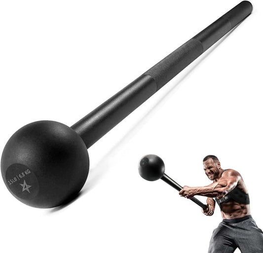 Alloy Steel Mace Macebell, Weighted Bar for Strength Training, Shoulder, Grips & Forearms Workouts - Gym Hammer with Multiple Size - Top Beat Cart