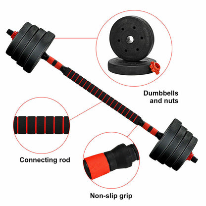 15/20/30/40 Kg Dumbbell Barbell Weight Set Pair Hand Weights Gym Fitness Workout - Top Beat Cart