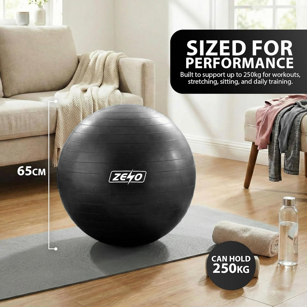 EXERCISE GYM BALL SWISS PILATES YOGA CORE TRAINING PREGNANCY BIRTHING ANTI-BURST - Top Beat Cart