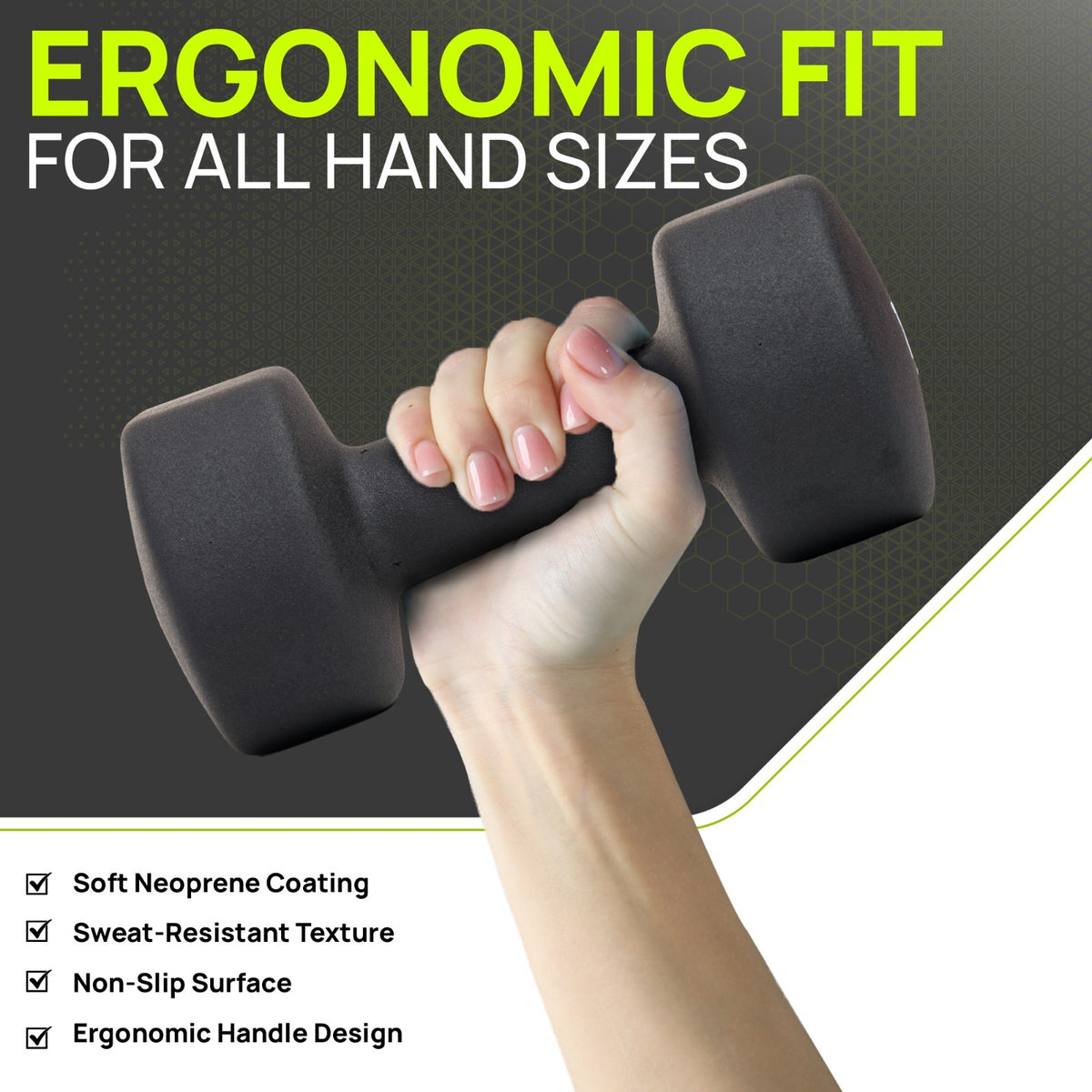 Neoprene Dumbbells Hand Weights Pair Exercise Iron Set Home Gym Fitness Aerobic - Top Beat Cart