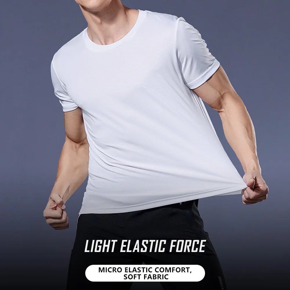 Men'S Quick Dry Short Sleeve Gym Running Moisture Wicking round Neck T-Shirt Training Exercise Gym Sport Shirt Tops Lightweight - Top Beat Cart