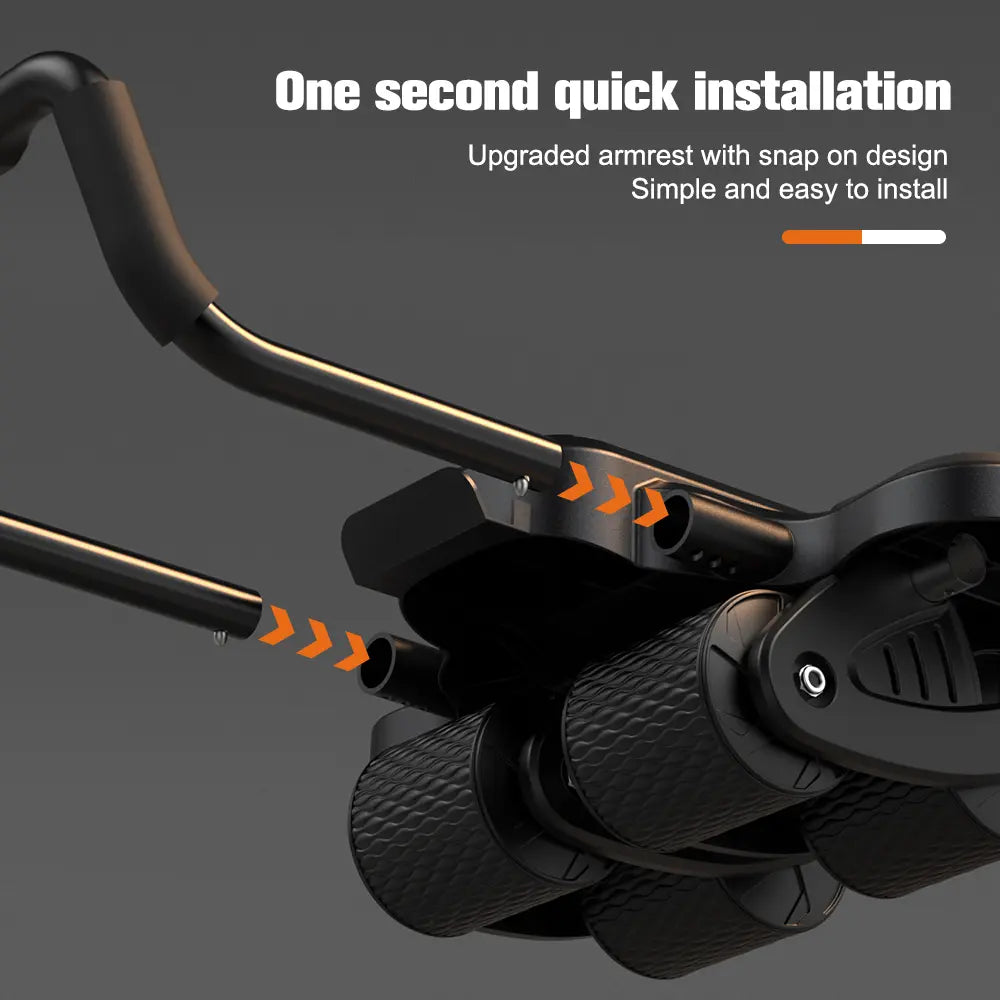 Abdominal Exercise Machine Ab Roller 4-Wheels with Elbow Support Automatic Rebound Abdominal Wheel Abs Workout Equipment for Core Workout Deals for You Summervibes