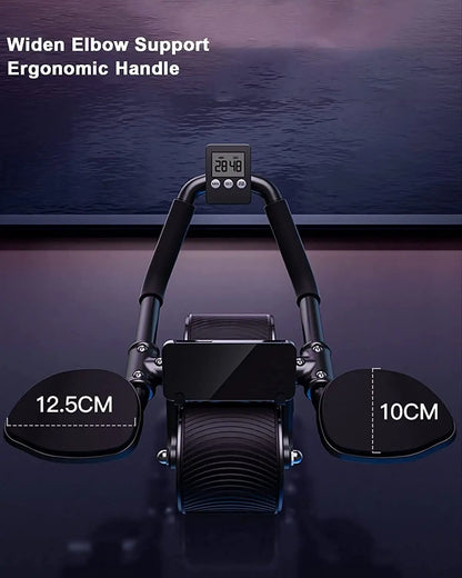 Ab Roller Wheel Workout Abdominal Fitness Wheel for Core Muscles Training Automatic Rebound Ab Roller with Timer Tiktokshopspringglowup