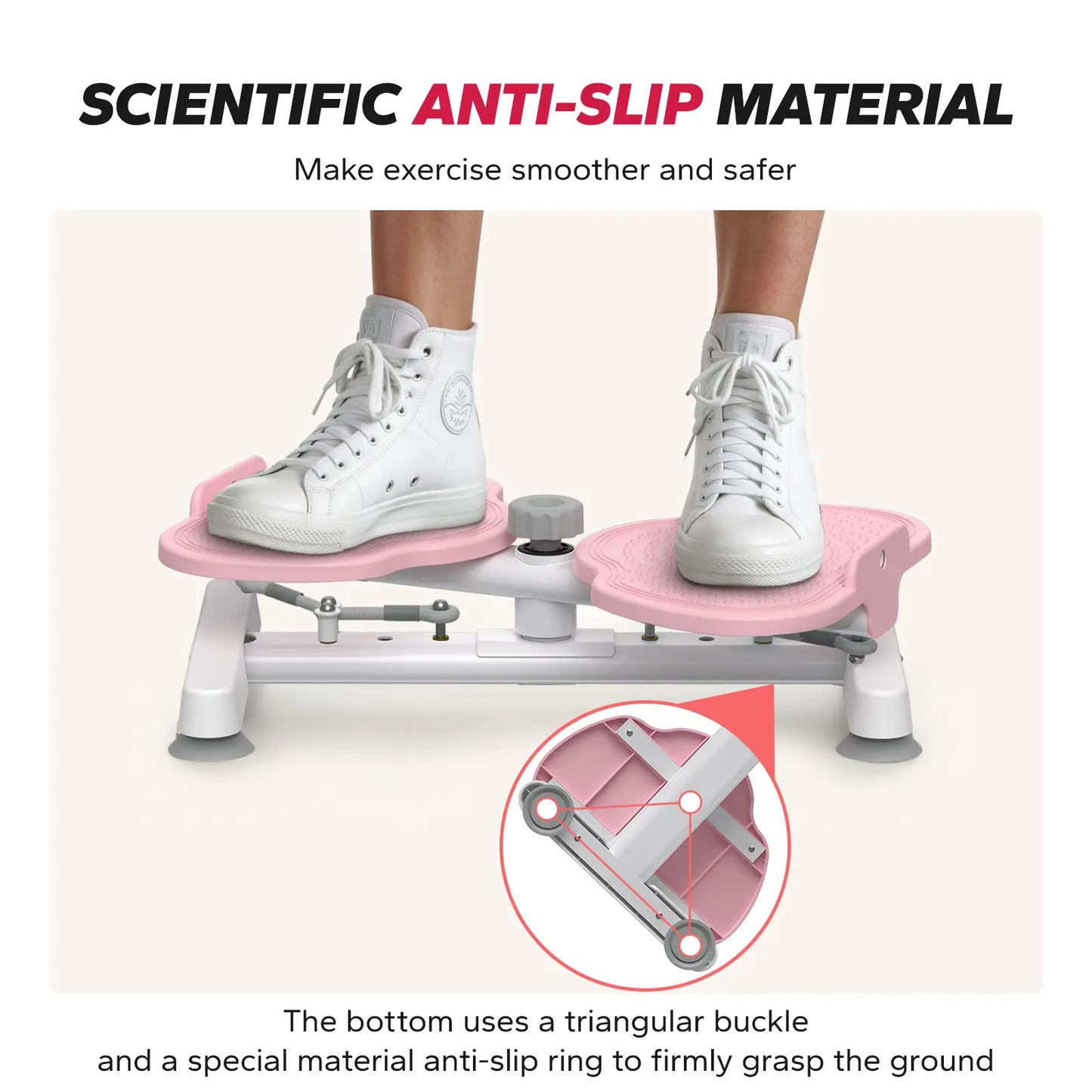 Merach Waist Twist Machine Toned Abs Waist Twister Can Stand with Feet Apart Double Non-Slip No Noise Use Exercise Equipment Abdominal Roller Workout Summervibes