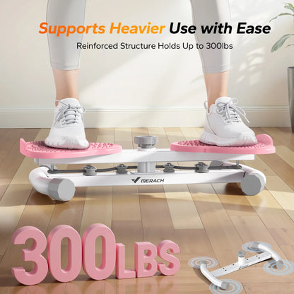 【Live Link Only】Merach Waist Twist Machine Slim Toned Abs Waist Twister Double Non-Slip No Noise Use Exercise Equipment Abdominal Roller Workout for Women Summervibes