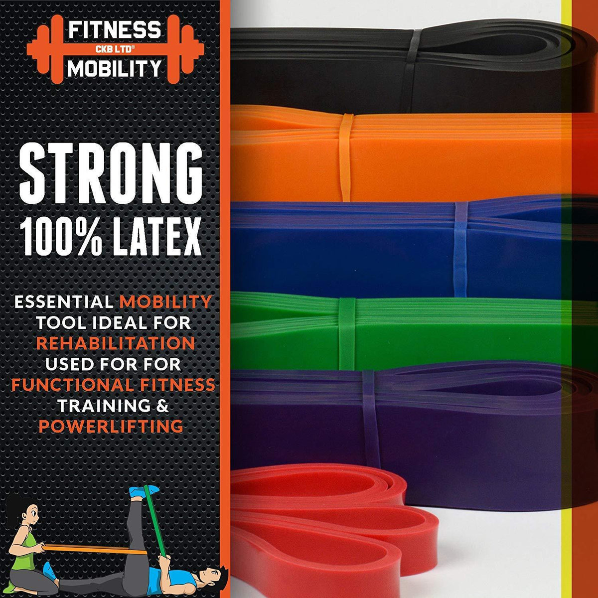 Resistance Bands Heavy Duty Exercise Latex Loop Fitness Home Yoga Gym Pull up UK - Top Beat Cart