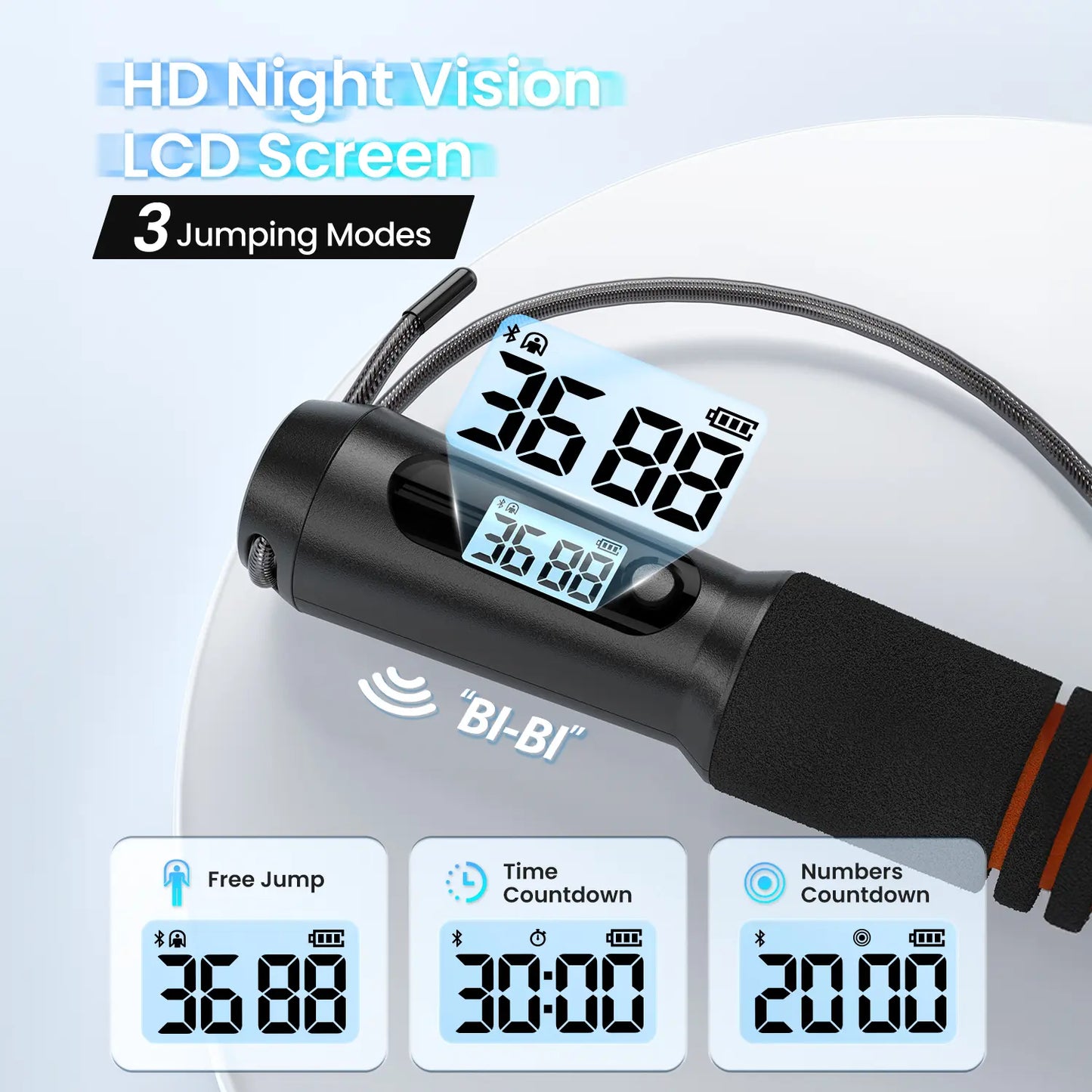 RENPHO Smart Jump Rope with APP Data Storage, Jumping Rope for Men, Women, Skipping Rope with Counter, Home Workout Equipment Gym Gifts Spring Glow Up