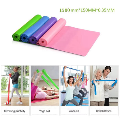 Yoga Elastic Bands Portable Pilates Hip Circle Expander Bands Latex Tension Gym Family Strength Training Resistance Belt - Top Beat Cart