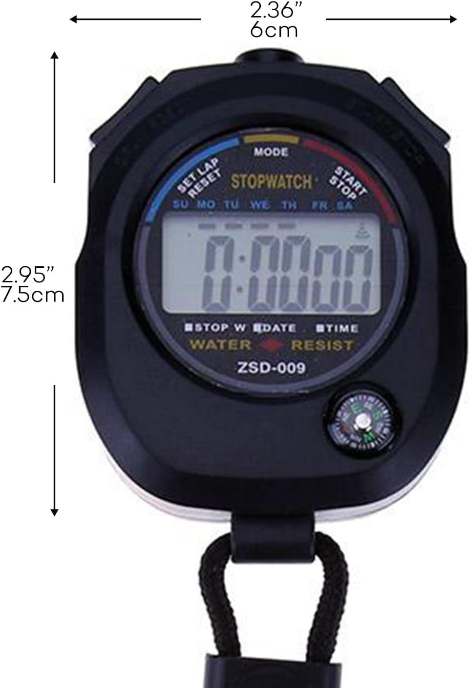 Digital Stopwatch-Sports Timer Set Multi-Function Professional Handeled Electronic Large Display (Style B)