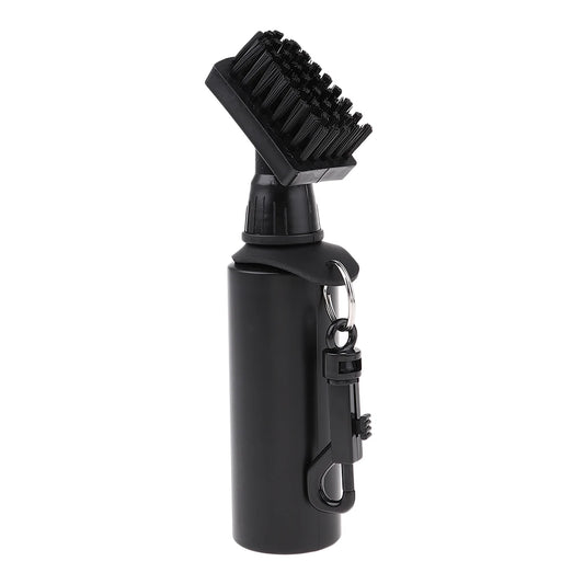 Protable Golf Club Groove Brush Plastic Cleaning Brush Golf Cleaner with Water Bottle Self-Contained Water Brush - Black Ball