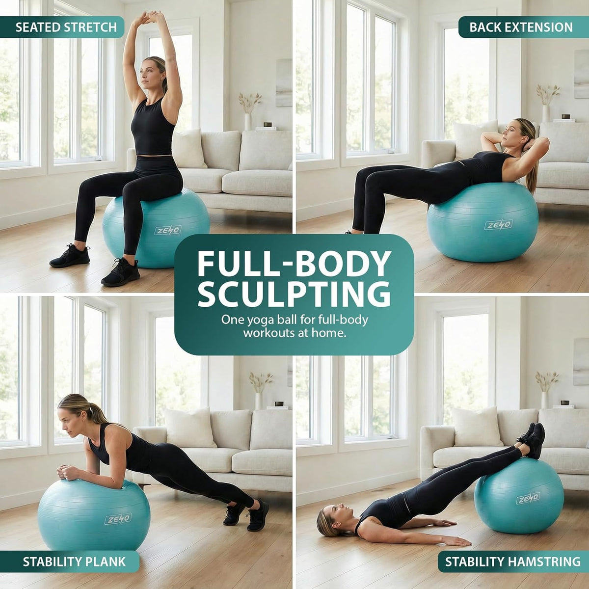 EXERCISE GYM BALL SWISS PILATES YOGA CORE TRAINING PREGNANCY BIRTHING ANTI-BURST - Top Beat Cart