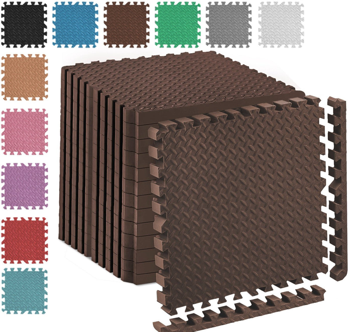 EVA INTERLOCKING FLOOR MATS SOFT FOAM GYM FLOORING MAT YOGA TILES 25 MM 60X60Cm - Top Beat Cart