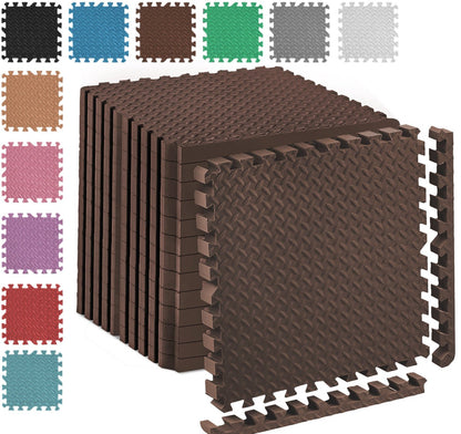 EVA INTERLOCKING FLOOR MATS SOFT FOAM GYM FLOORING MAT YOGA TILES 25 MM 60X60Cm - Top Beat Cart