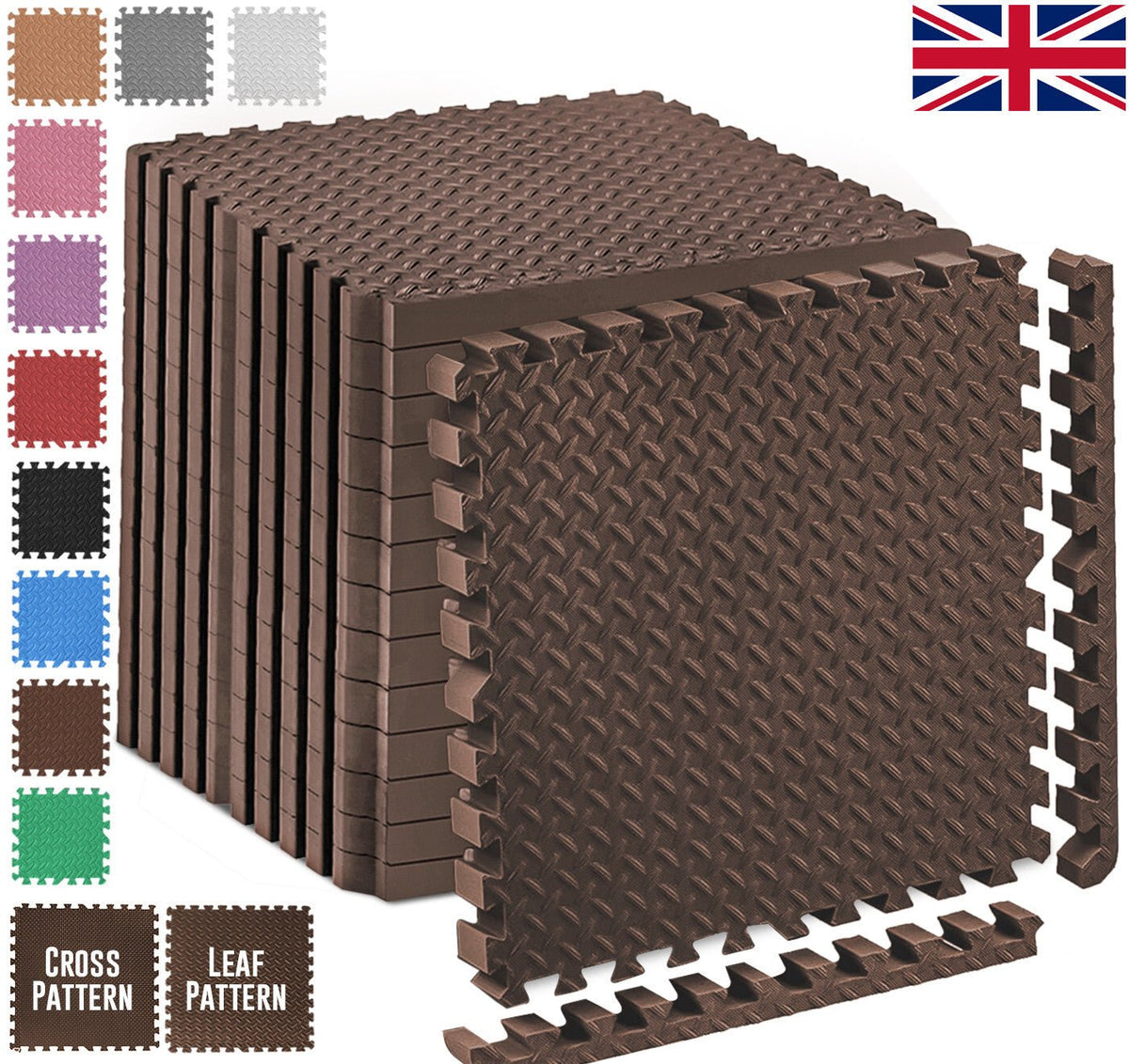 EVA INTERLOCKING FLOOR MATS SOFT FOAM GYM FLOORING MAT YOGA TILES 25 MM 60X60Cm - Top Beat Cart