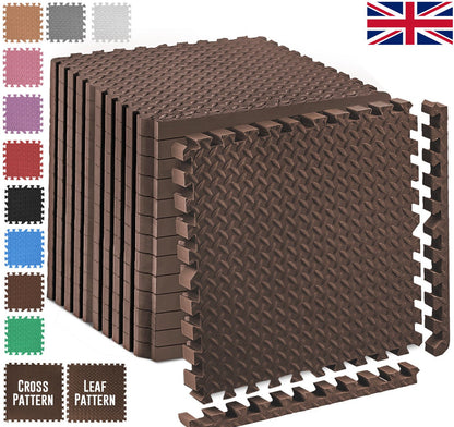 EVA INTERLOCKING FLOOR MATS SOFT FOAM GYM FLOORING MAT YOGA TILES 25 MM 60X60Cm - Top Beat Cart