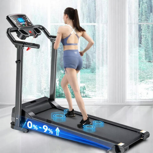 Treadmill Electric Running Walking Machine Manual 9% Incline Home Gym Folding UK - Top Beat Cart