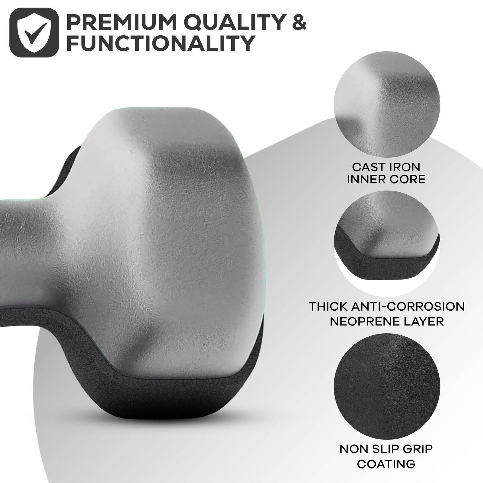 Neoprene Dumbbells Hand Weights Pair Exercise Iron Set Home Gym Fitness Aerobic