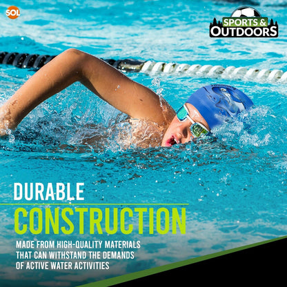 Kids Swimming Cap | Girls Boys Unisex Swim Pool Hat Waterproof Silicone Durable