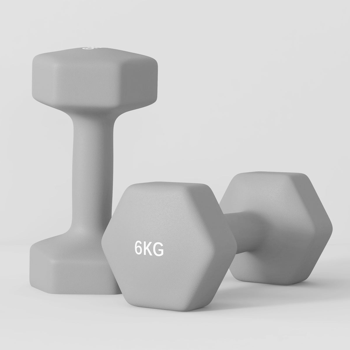 Set of 6 Dumbbells, Hexagonal Weights Pair, 2 X 3Kg, 2 X 4Kg, 2 X 5Kg - Top Beat Cart