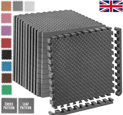 EVA INTERLOCKING FLOOR MATS SOFT FOAM GYM FLOORING MAT YOGA TILES 25 MM 60X60Cm - Top Beat Cart