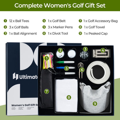 Complete Golf Accessories Set Hi-End Golf Gift Box for Men/Women