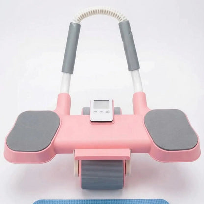 Ab Roller Wheel Workout Abdominal Fitness Wheel for Core Muscles Training Automatic Rebound Ab Roller with Timer Tiktokshopspringglowup